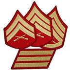 Red Gold Rank Patches