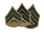 Khaki Green Rank Patches